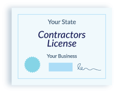 Contractors license illustration