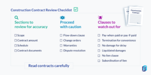 Construction Contract Review Checklist: What To Look For When Reviewing ...