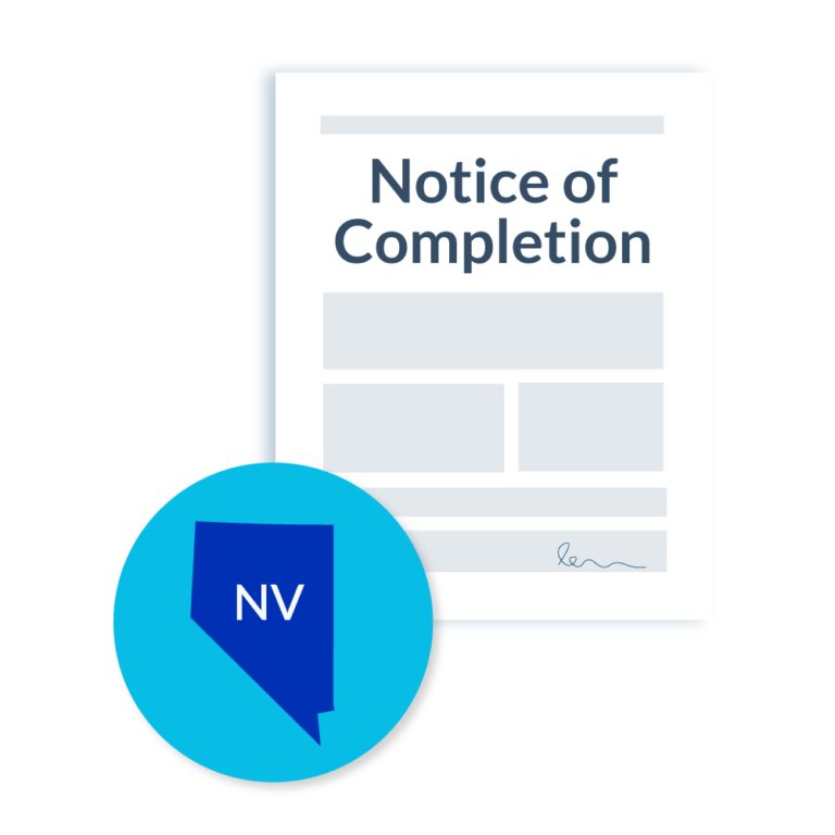 Nevada Notice of Completion Illustration