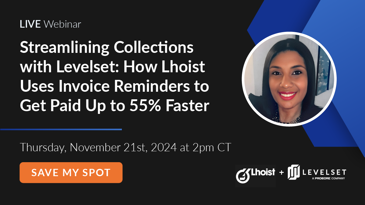 Live webinar: Streamlining Collections with Levelset: How Lhoist Uses Invoice Reminders to Get Paid up to 55% Faster